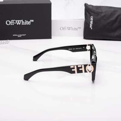 Pre-owned Off-white Oeri125s24pla0011055 Hays Black Sunglasses