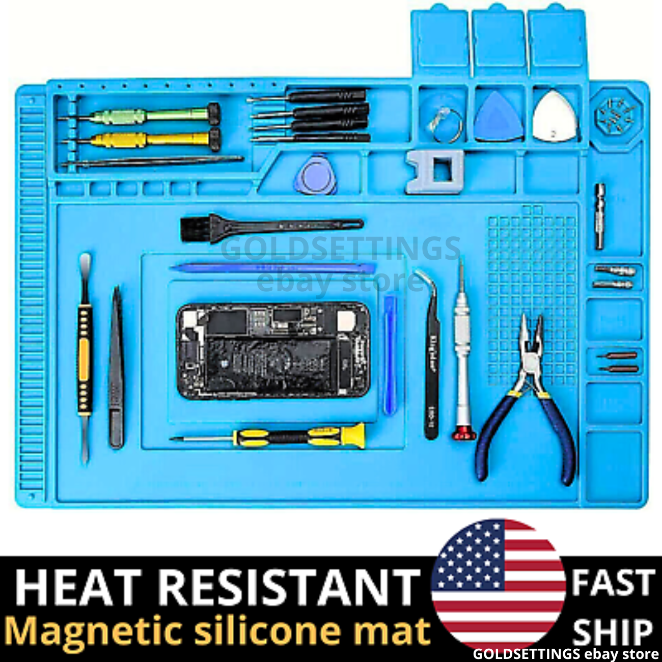 Heat Resistant Anti Static Custom Tool Repair Work Mat Branded