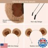 SIOTMERA Bear Ears Headband Brown, Cute Care Movable Hairband Adult with Toddler Animals Costume, Soft Makeup Head Wear for Washing Face Women