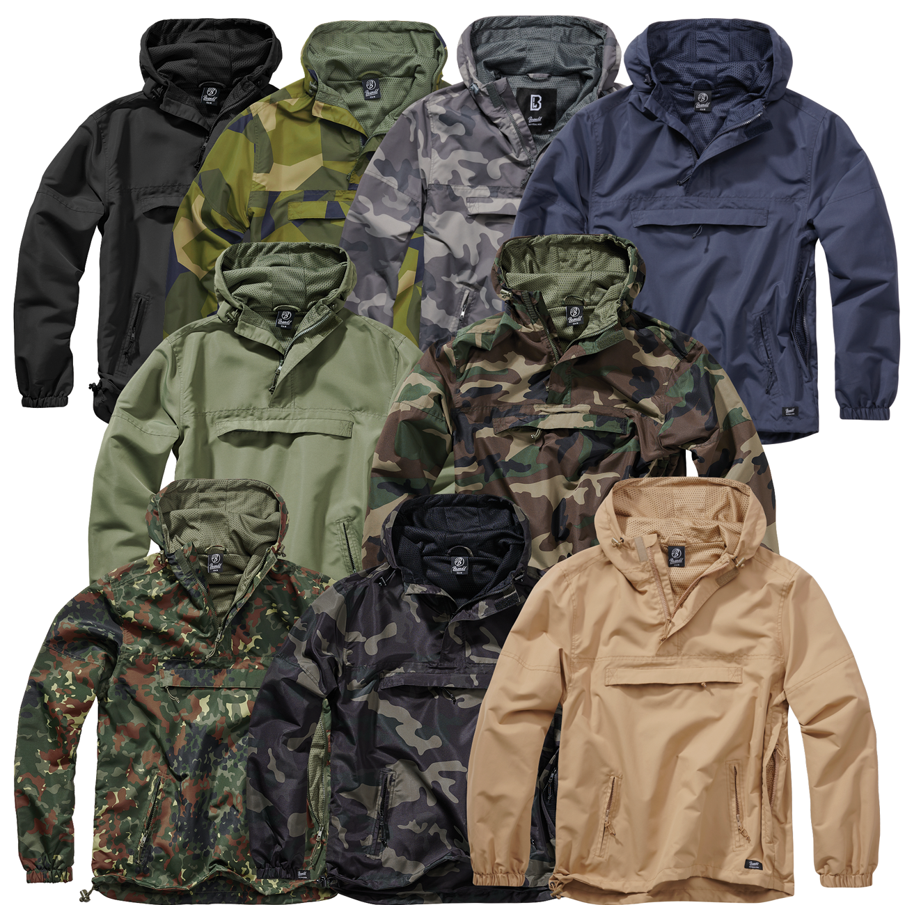 mens pullover windbreaker with hood