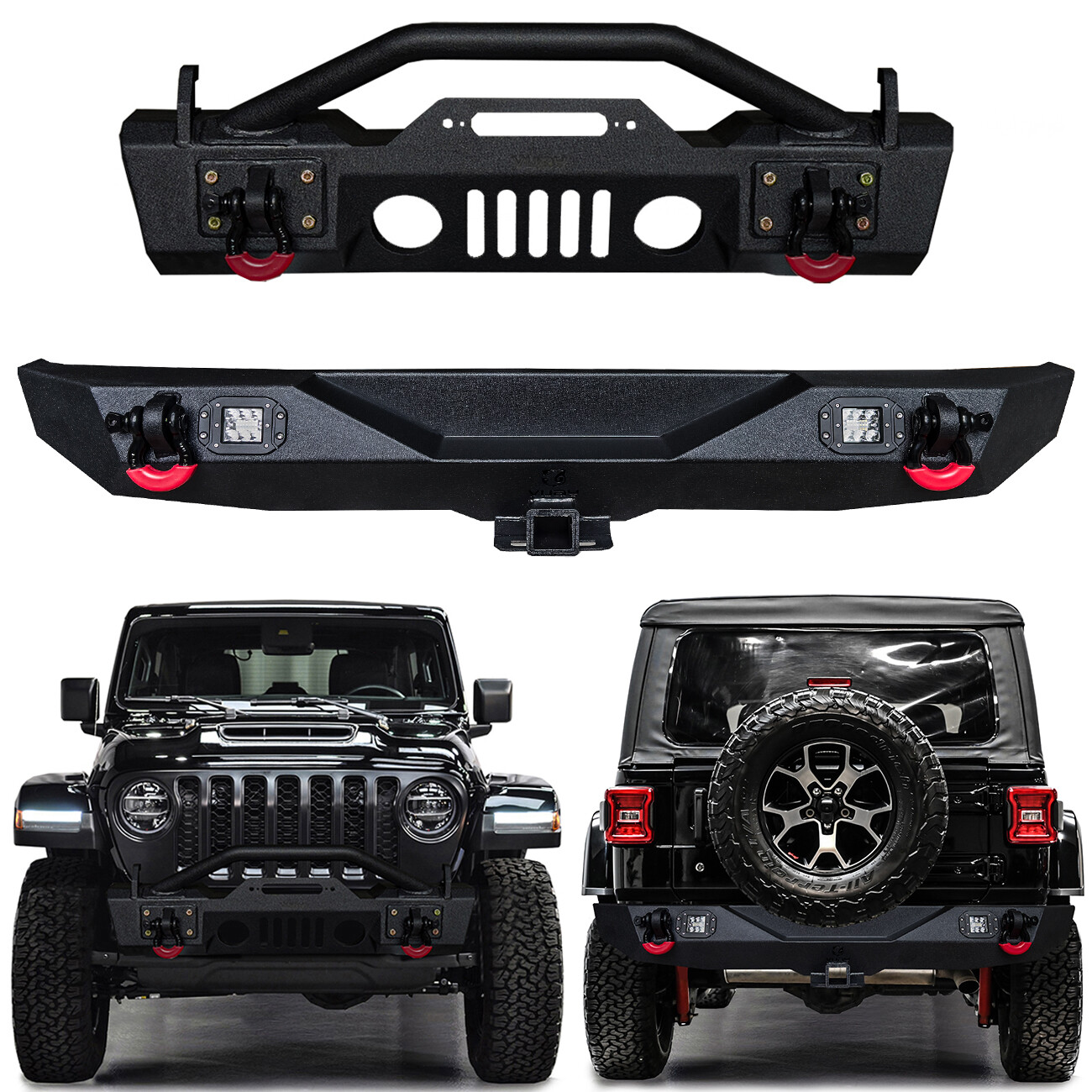Vijay For 2018-2024 Jeep Wrangler JL Front or Rear Bumper w
