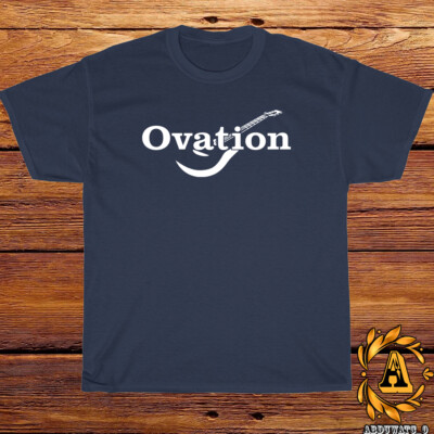 New Ovation Guitar Company Logo Black/Sport Grey/White/Navy/Red T-Shirt S-5XL