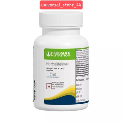 Herballife Nutrition Pack of Herballifeline Omega-3 Fatty Acids 60 Capsule
