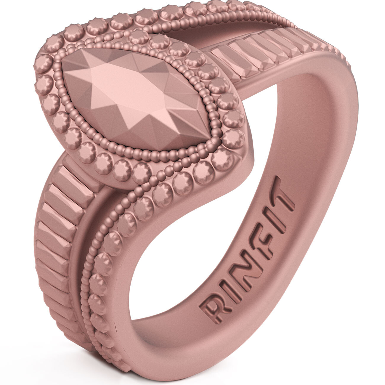 Unique Silicone Wedding Ring | Bands for Women Marquise Collection by Rinfit 