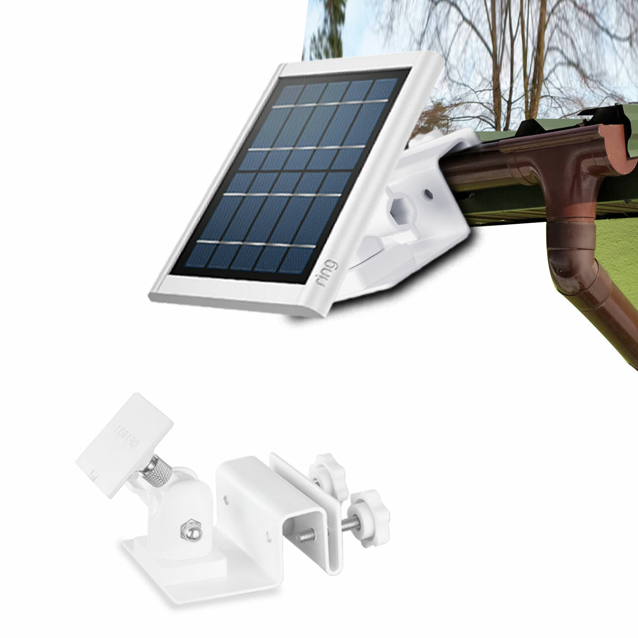 Weatherproof Gutter Mount/ Bracket for Ring SUPER Solar Panel eBay
