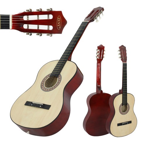 ::38" Wooden Beginners Acoustic Guitar With Guitar Case,Strap and Pick Natural