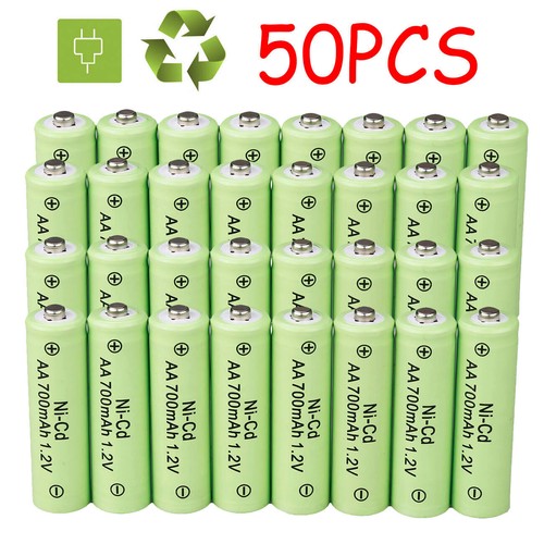 2-100Pcs 700mAh AA NiCd Rechargeable Battery Garden Solar Light LED Battery Lot