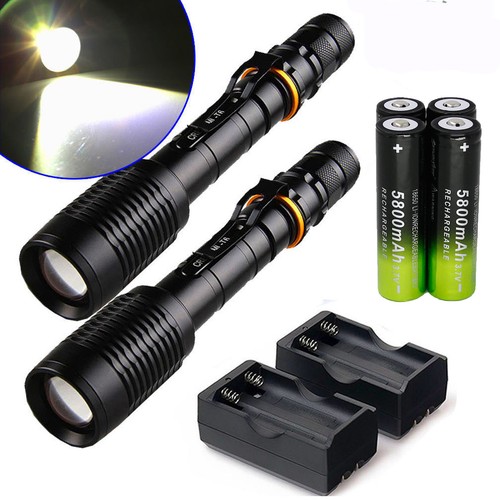 80000LM T6 LED 5Mode 18650 Led Flashlight Super Bright Torch Waterproof MO