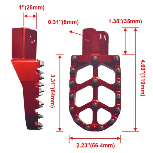 Red Footpegs
