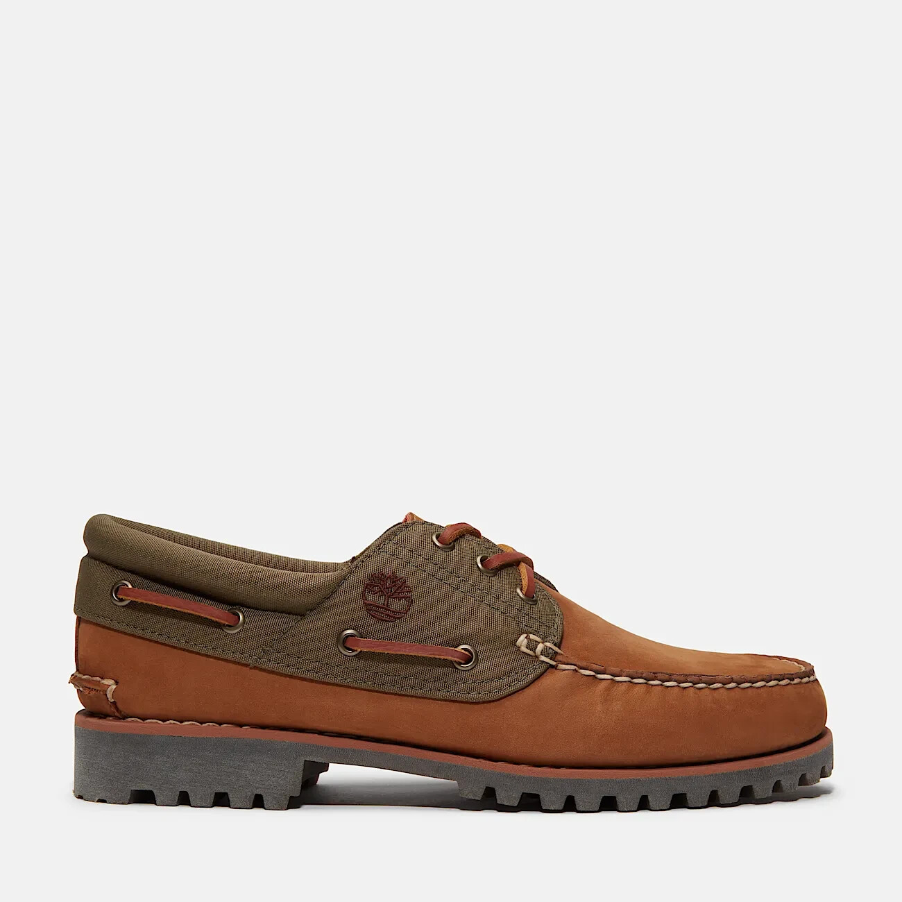 Men's 3-Eye Lug Handsewn Boat Shoe - Burgundy | Timberland US
