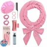 Heatless Curls, No Heat Curlers Overnight Heatless Curlers Headband for Women, Pink