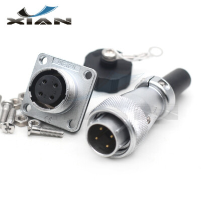 WEIPU WS16 4Pin Panel Mount Electrical Wire Connector,Aviation Plug and Socket