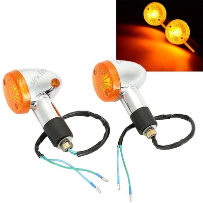 2pcs Motorcycle Amber Turn Signals For Kawasaki VN Vulcan 500 800 88 900 Classic