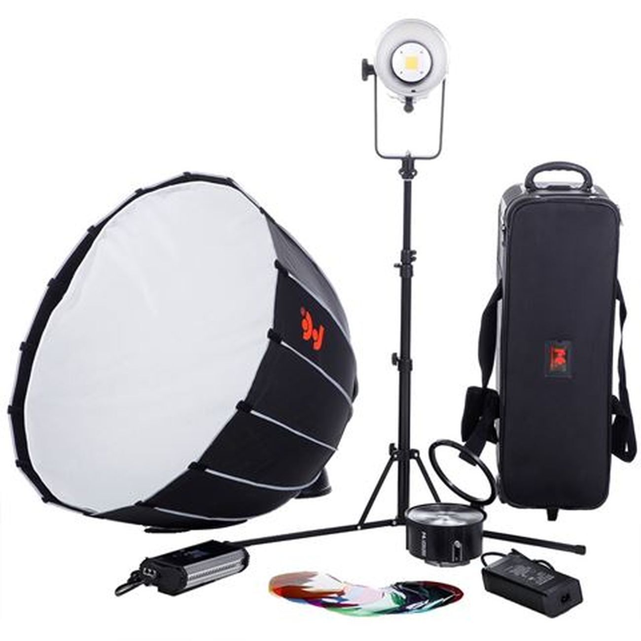 FALCON EYES BL-30TD Bi-Color COB LED DMX Lighting Kit, dimmable, V-Mount, 300W