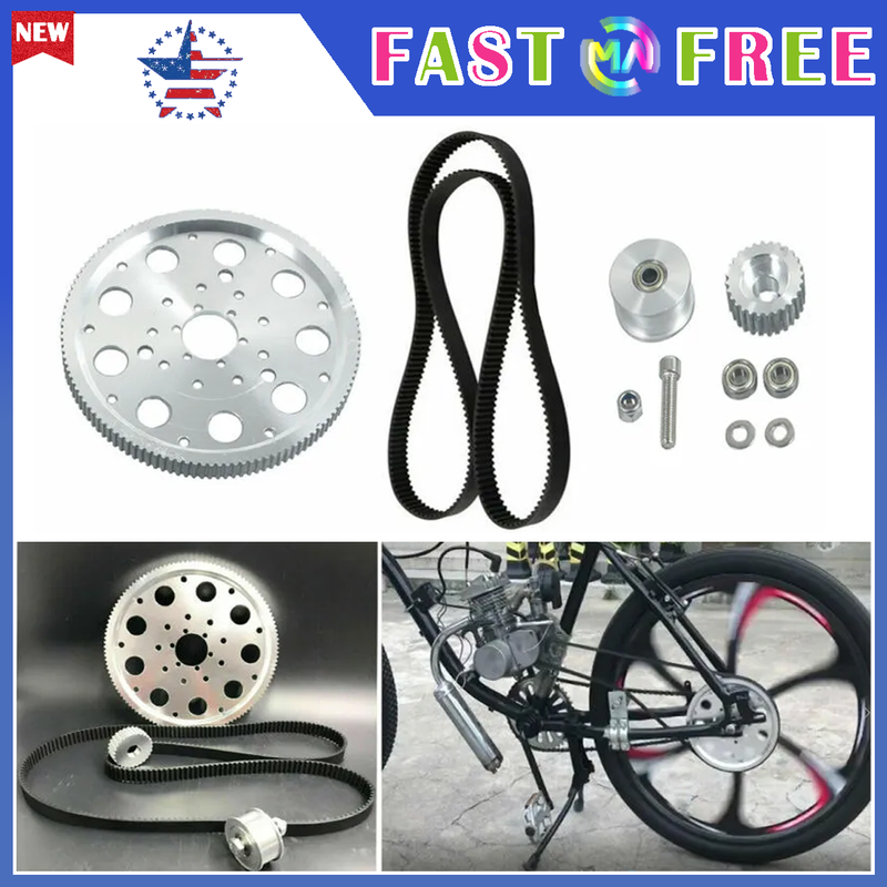 Belt Driving Sprocket Assembly For 66cc 80cc 2 Stroke Motorized Bike Bicycle