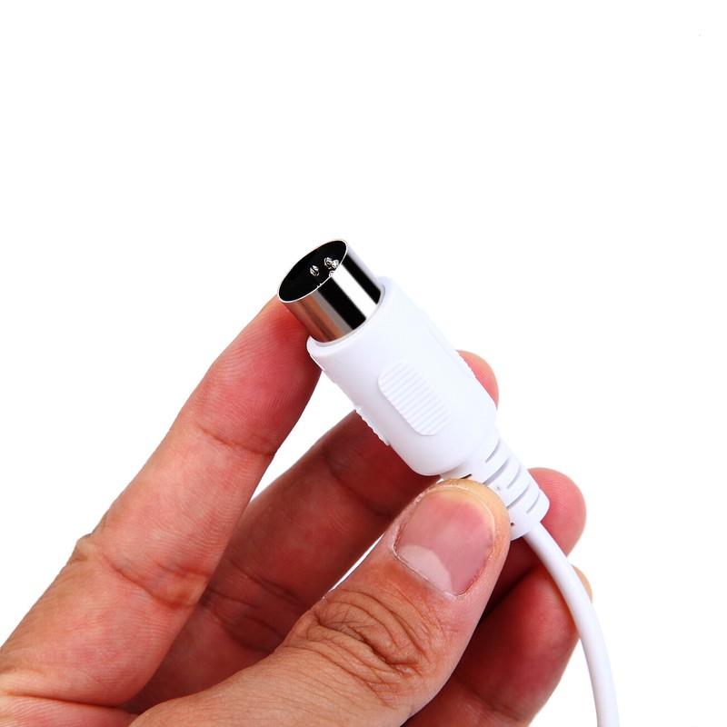 1.5 M Perfektion 3ft 5-Pin DIN Male to Male Plug MIDI Keyboard Cable White