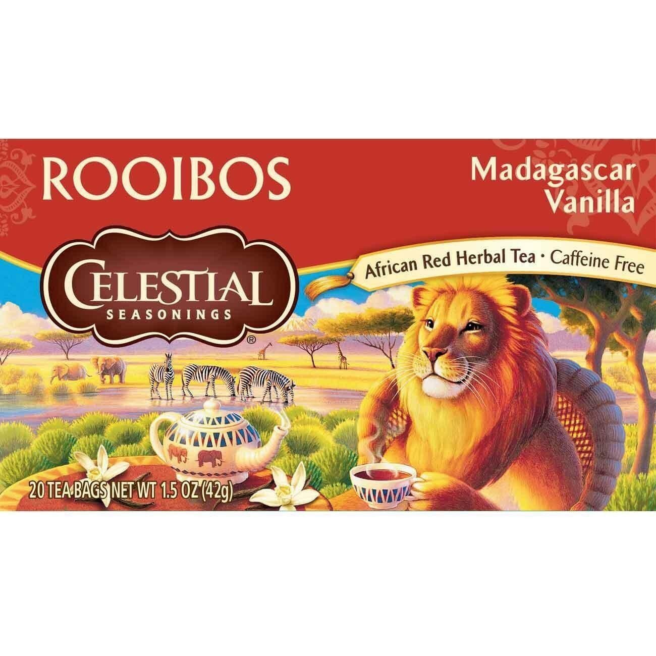 Celestial Seasonings African Red Herbal tea, Rooibos Madagas