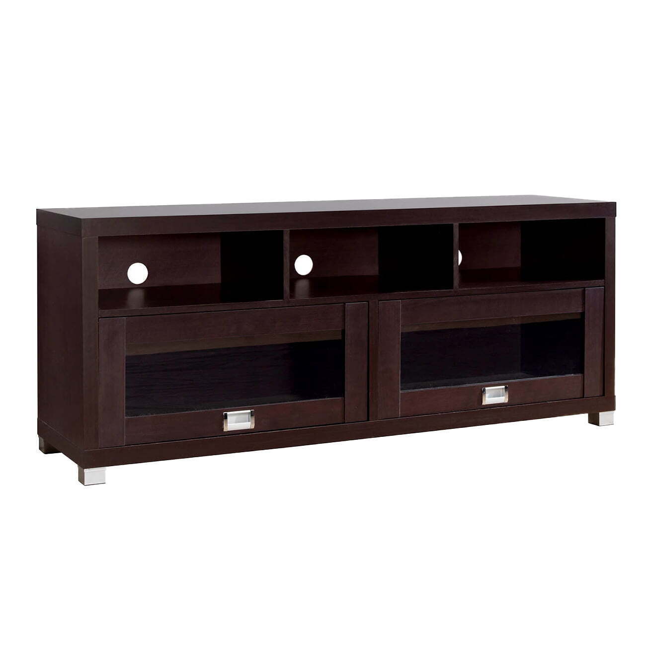 58" W TV Stand Console Table Cabinet w/ Shelf & Door up to 75" Wood Espresso US