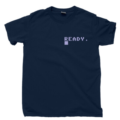 C64 T Shirt Commodore 128 PET Vic-20 CPU Retro 8-bit Videogame Pocket Print Tee