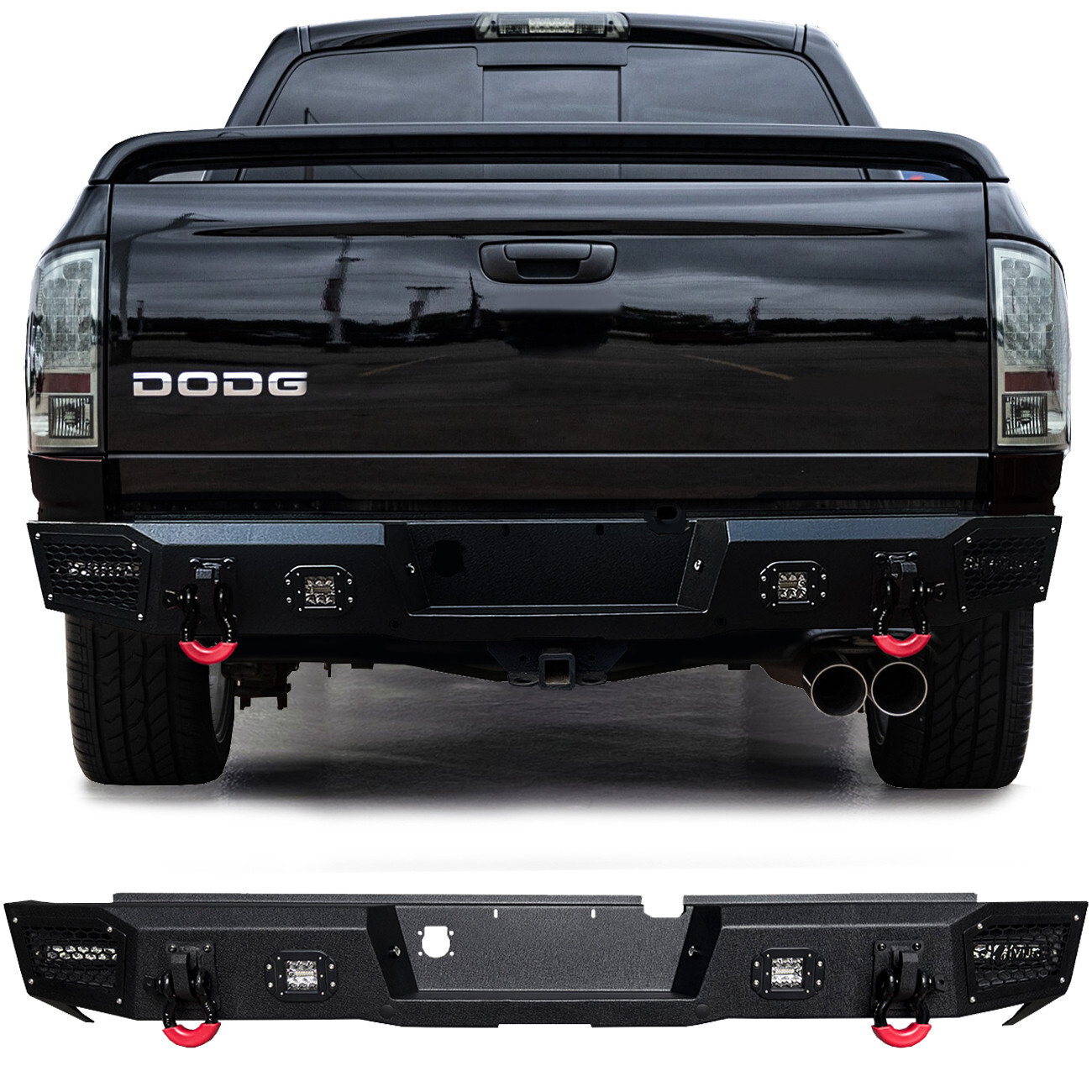 Vijay Fits 2003-2009 Dodge Ram 2500/3500 Black Steel Rear Bumper