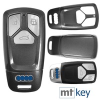 KEYLESS Auto Schlüssel Cover Hülle GRAU für Aud...