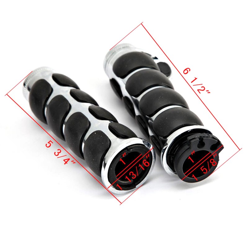 Motorcycle Chrome Handle Bar Hand Grip For Harley Davidson Softail Fatboy FLFB