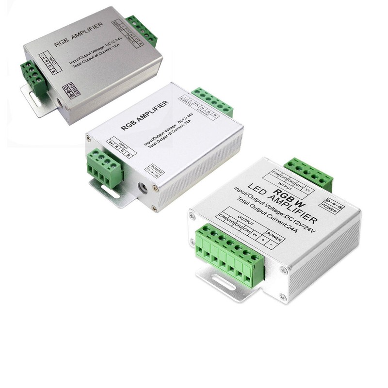 RGB RGBW LED Strip 4Channel Signal Amplifier Controller Work DC12V