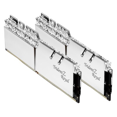64GB G.Skill DDR4 Trident Z Royal Silver 3600Mhz PC428800 CL18 Dual Kit (2x32GB)