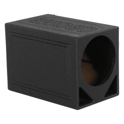 SINGLE 12'' TRIANGLE-PORTED SUBWOOFER ENCLOSURE SPEAKER BOX w/ DURABLE BED LINER