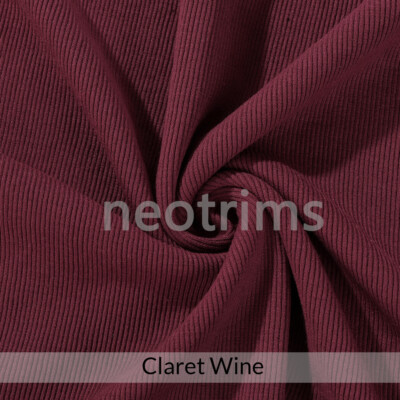 Cotton Knit Rib Strech Fabric for Apparel Trim Cuffs Waistbands Revamp Ribbing