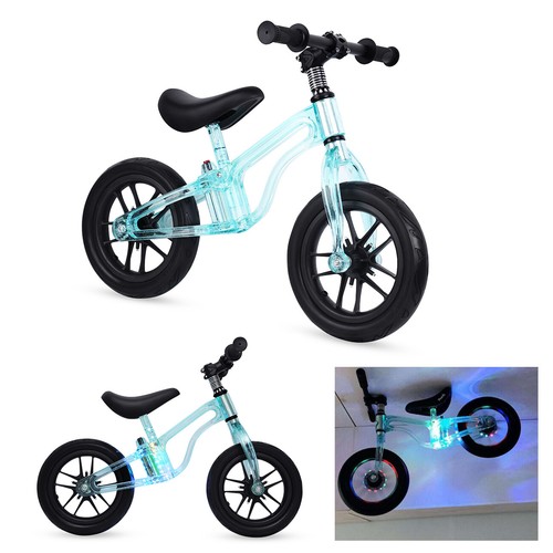 Kids 12 Inch Balance Bike with LED Light Boys Girls Training Bicycle for 3-6yrs
