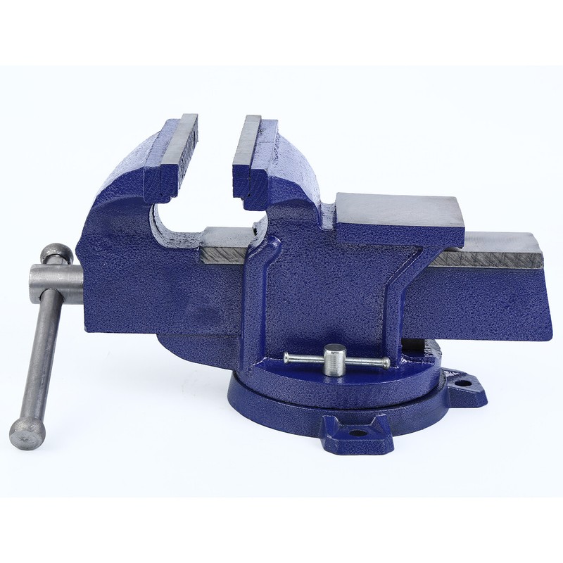 6" Heavy Duty Steel Bench Vise Anvil Swivel Table Top Clamp Locking Base