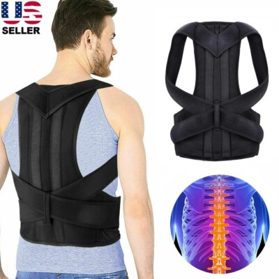 For Men Women Adjustable Posture Corrector Low Back Support Shoulder Brace Belt
