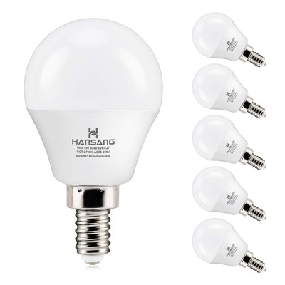 6 watt (60w Equivalent) LED Bulbs,E12 Small Base Candelabra Round Light Bulb,...