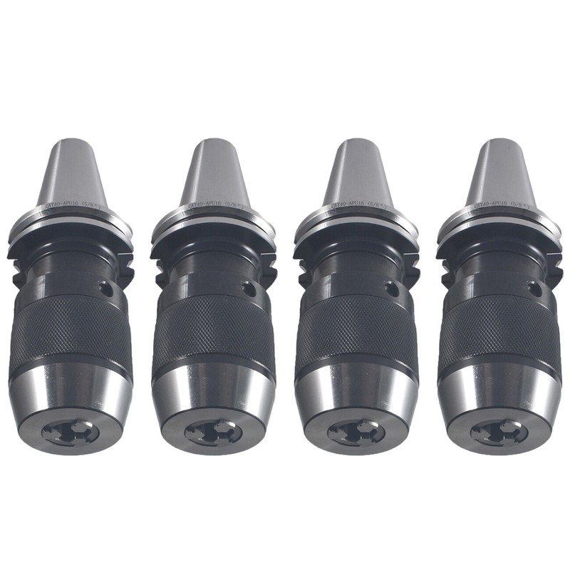 4pcs CAT40 Keyless Drill Chuck 5/8" Fits On Haas CNC Easy Great Tool Holder