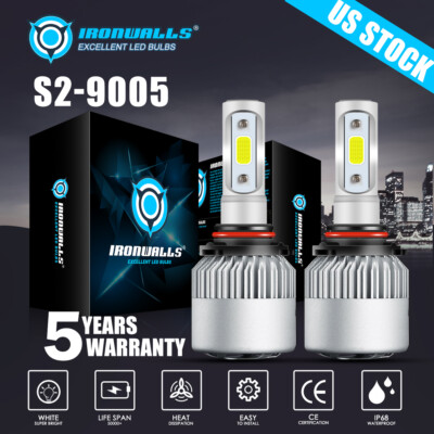 HB3 9005 LED Headlight Super Bright Bulbs Kit 1000000LM HIGH/LOW Beam 6000K US