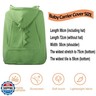 Baby Carrier Cover Stroller Cover,Newborn Hooded Stretchy Cloak,Soft Kangaroo Hoodie for Mom Baby,Suit for All Seasons (Green)