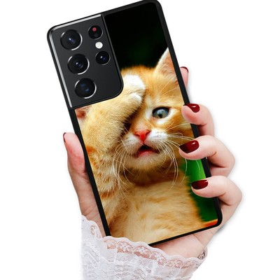 ( For Samsung S22 Ultra ) Back Case Cover AJ12425 Cute Kitten Cat