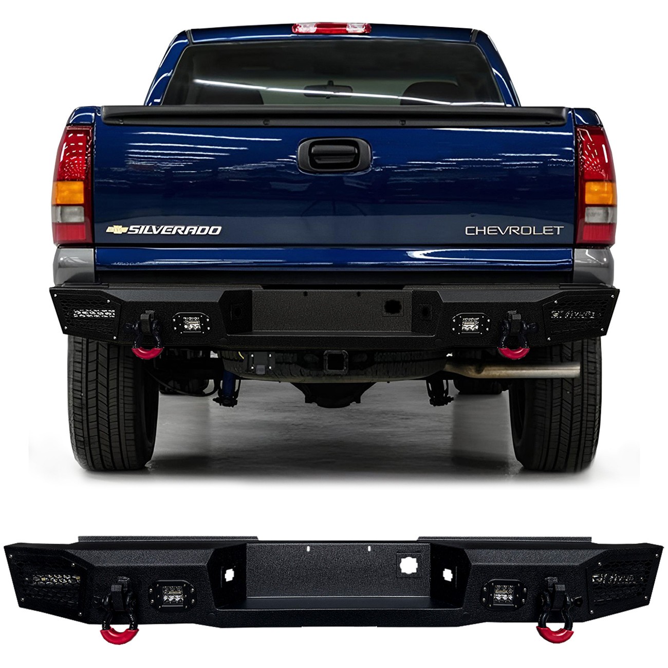 Vijay For 1999-2006 Chevy Silverado 1500 New Black Rear Bumper