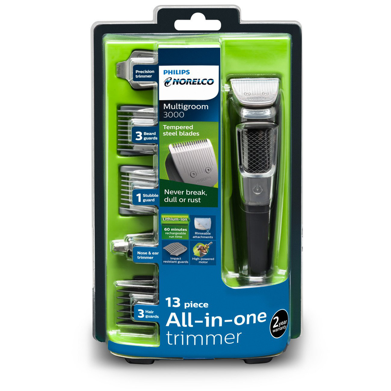 Philips Norelco Multigroom Hair Beard Trimmer Clipper Cordless Electric Shaver