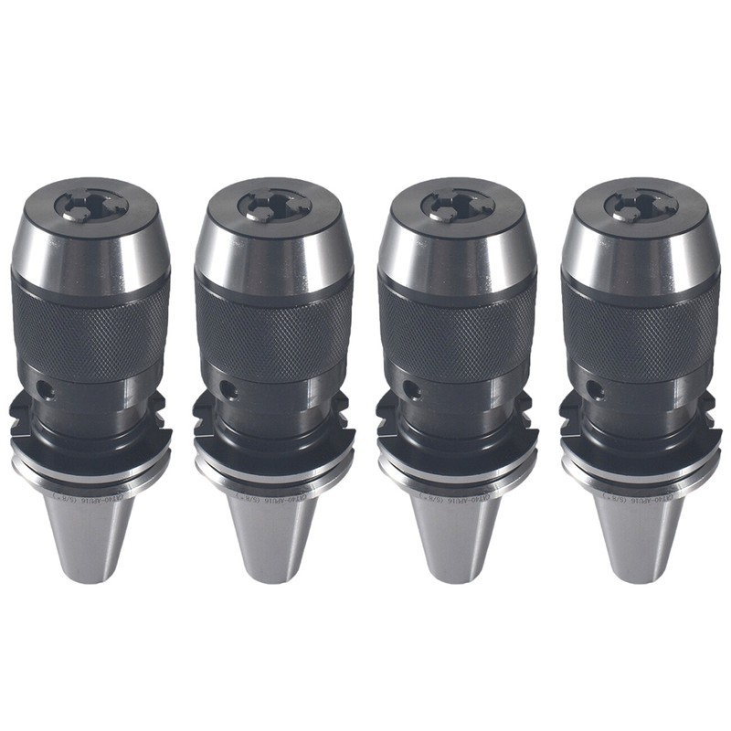 4pcs CAT40 Keyless Drill Chuck 5/8" Fits On Haas CNC Easy Great Tool Holder