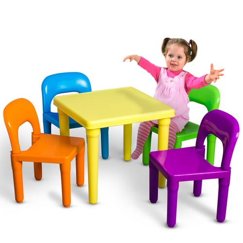 Kids Table And Chairs Play Set Toddler Child Toy Activity Furniture In-Outdoor