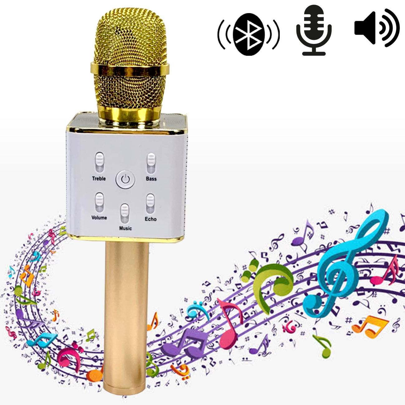 邦楽 MIC KAKKY Karaoke Microphone With Speaker Black | Ramizb2b.com