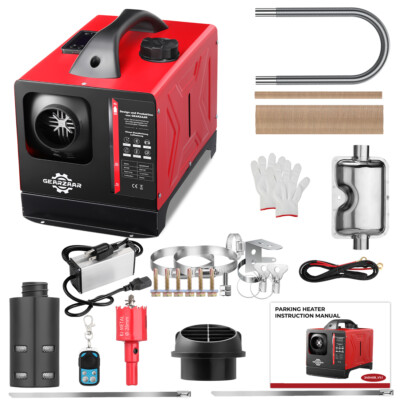 GEARZAAR 12V 8KW bluetooth App LCD Diesel Air Heater All-in-one for Home Car RV
