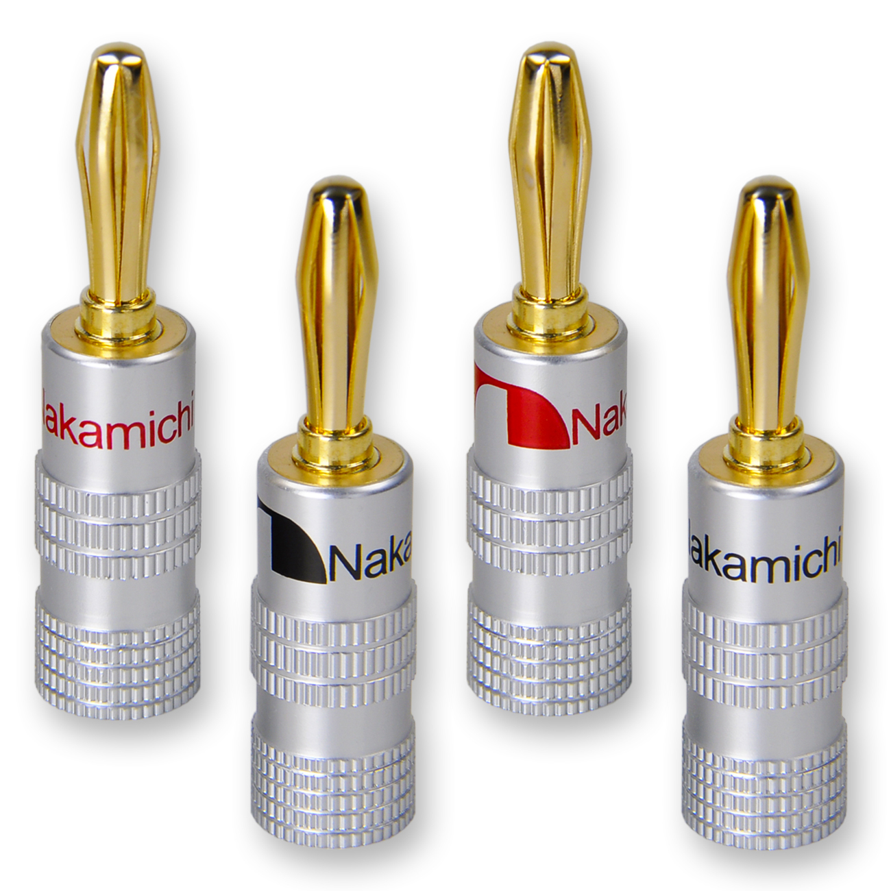 8 x Nakamichi High End Bananenstecker Bananas 24K vergoldet für Kabel bis 6mm²