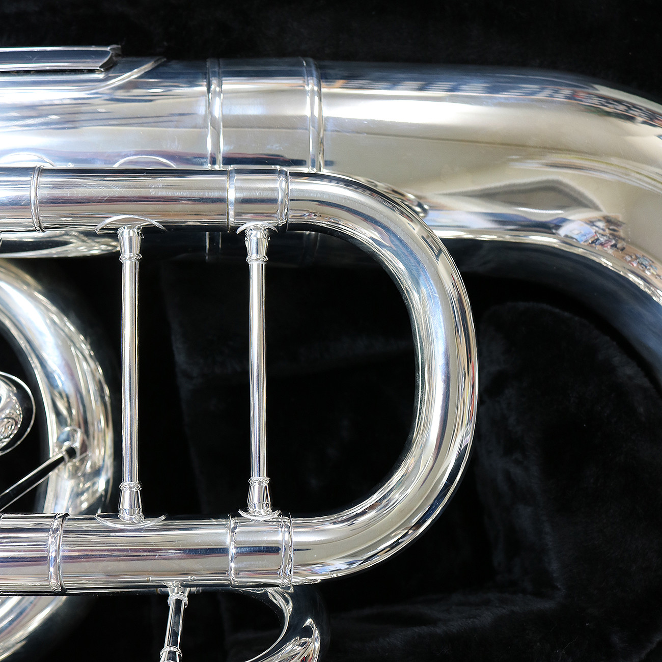 Jupiter JTU1100MS Silver Marching BBb Tuba Contra Excellent Cond. No dents