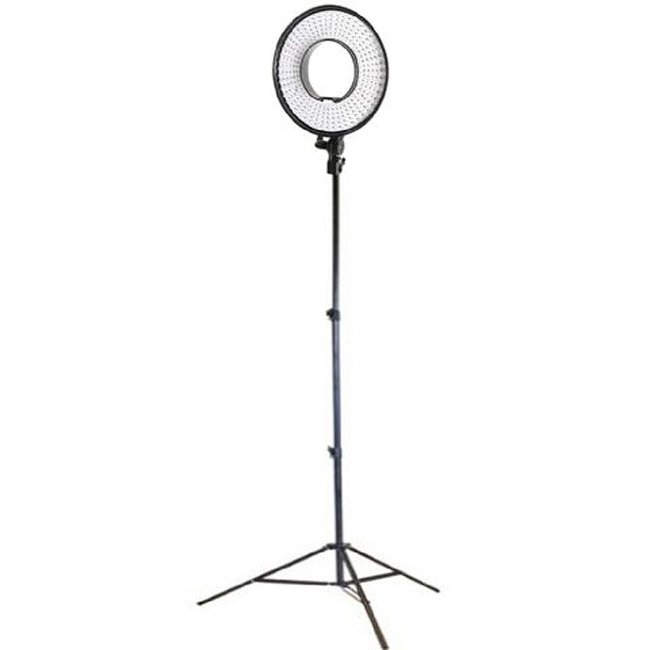 FALCON EYES DVR-300DVC LED Bi-Color Ringleuchte Ringllampe Dimmbar + Stativ