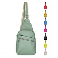 ITALy UNISEX LEDER TASCHE CROSSBODY SLING BRUST RUCKSACK BODY BAG Umhängetasche