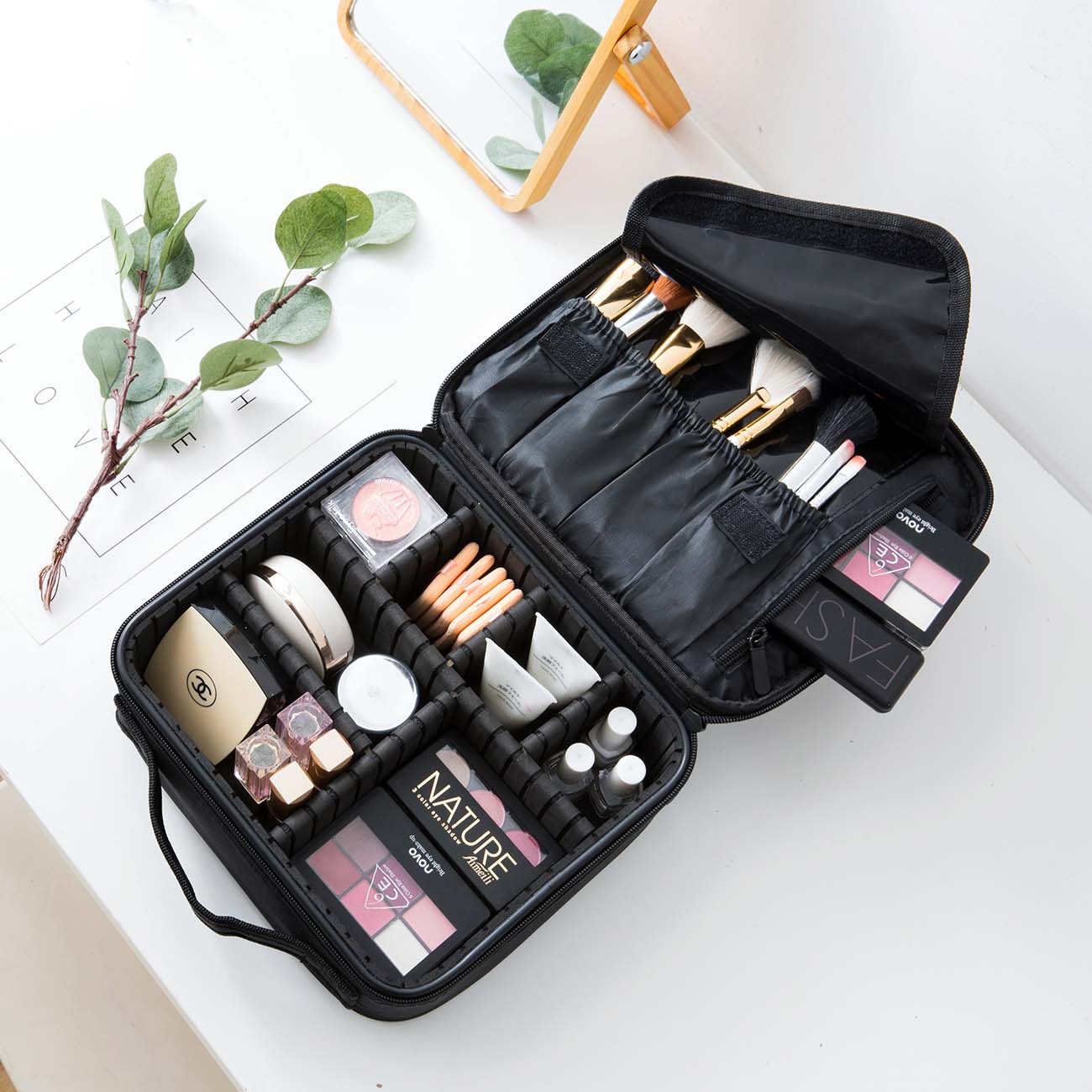 large makeup brush bolsa