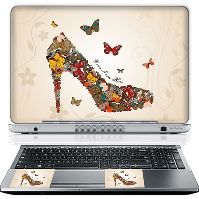 15 Inch Laptop Skin Sticker Cover Art Decal & Wrist Pad Customize Your text
